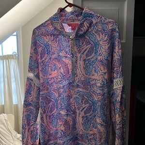 Lilly Pulitzer half zip lace